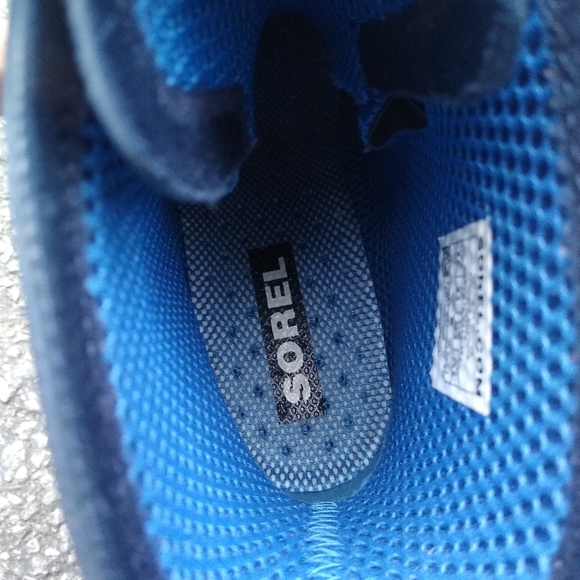 Sorel Joan Rain Wedge Booties Boots Blue Lace Up - Picture 6 of 10